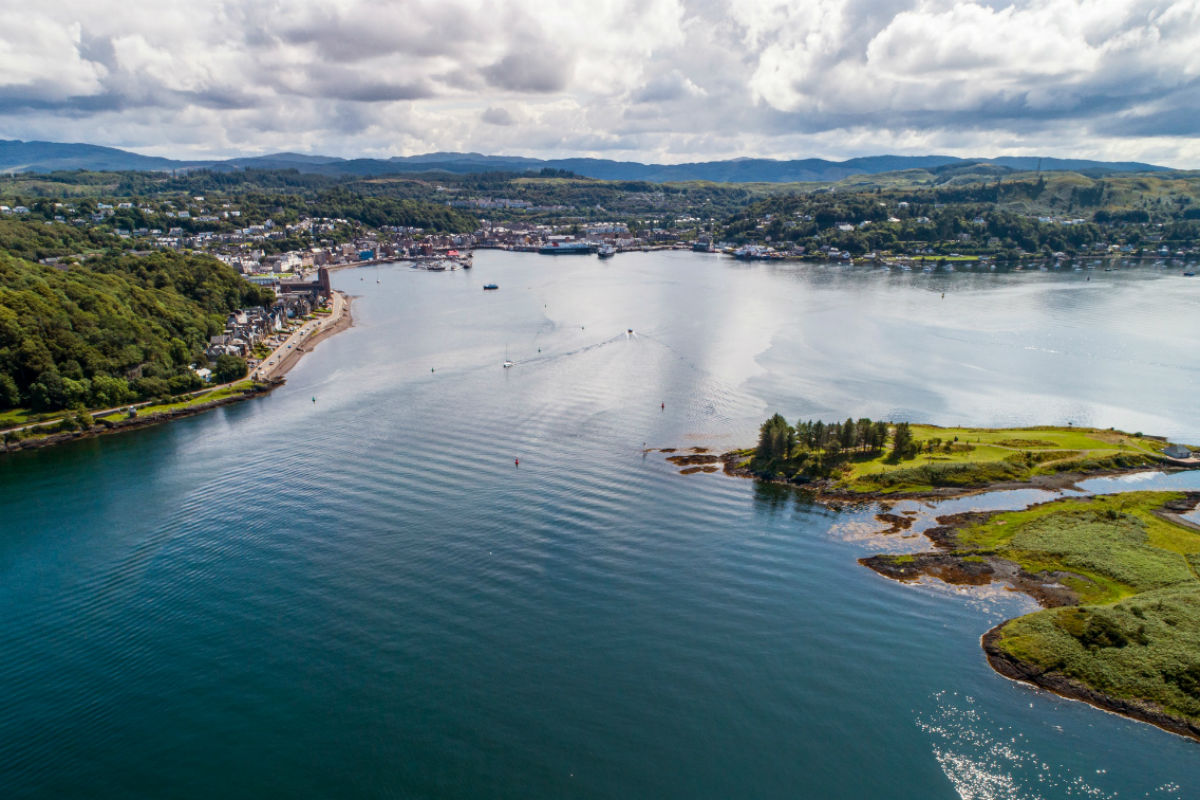 Looking down over the town of Oban