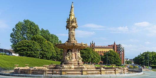 An ornate fountain