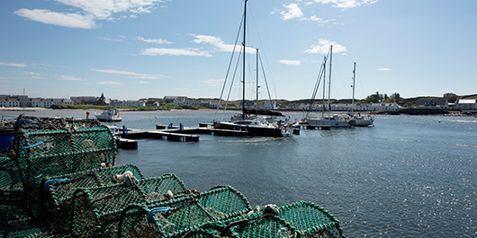 Yachts moored at Port Ellen