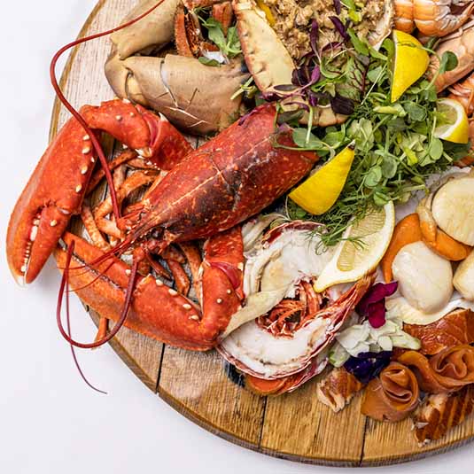 a seafood platter