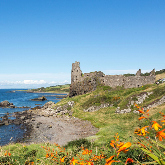 A summer's day at Dunure Castle, South Ayrshire